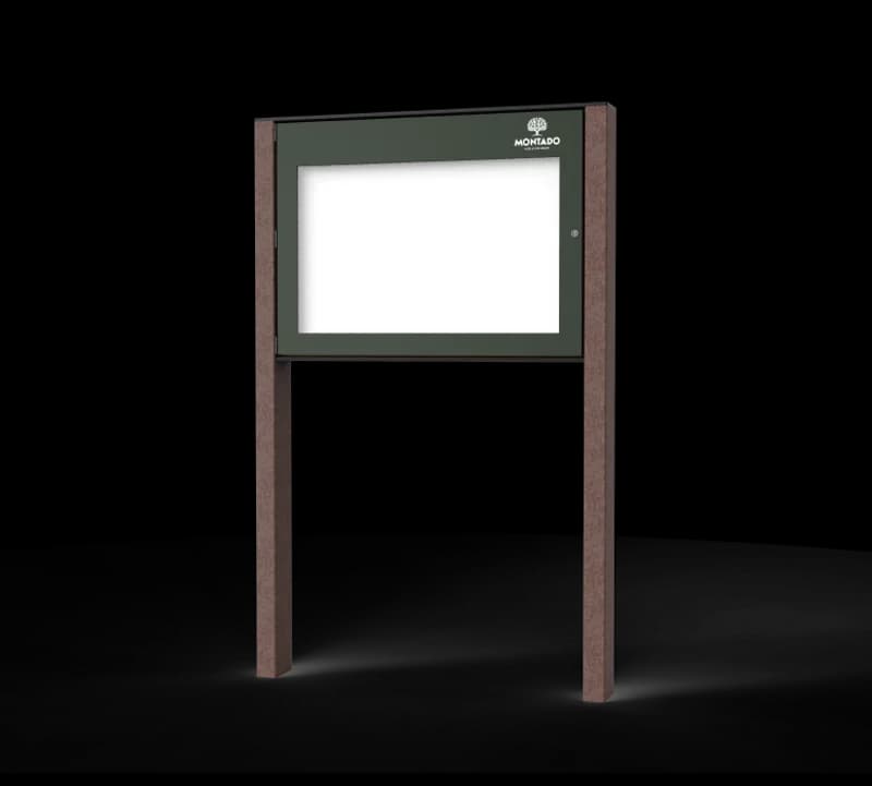 Enclosed informative panel