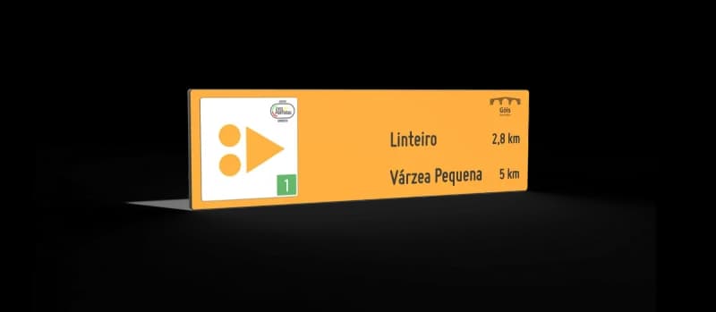 Angle directional sign