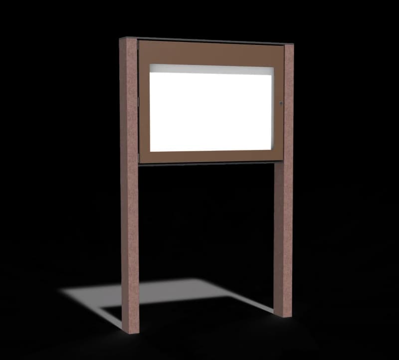 Panel with display case