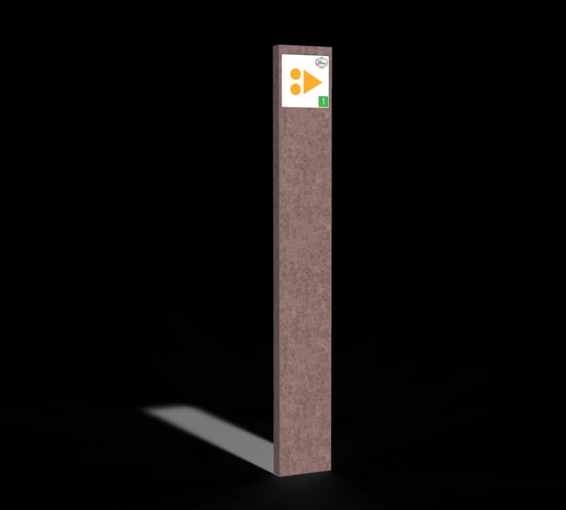 Thin recycled plastic trail marker