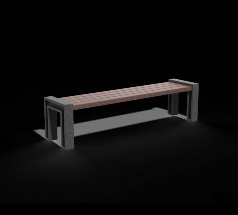 Lux bench without backrest