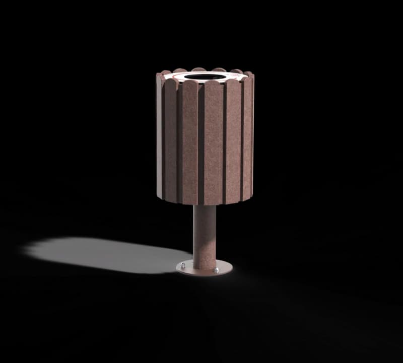 Plaza waste bin