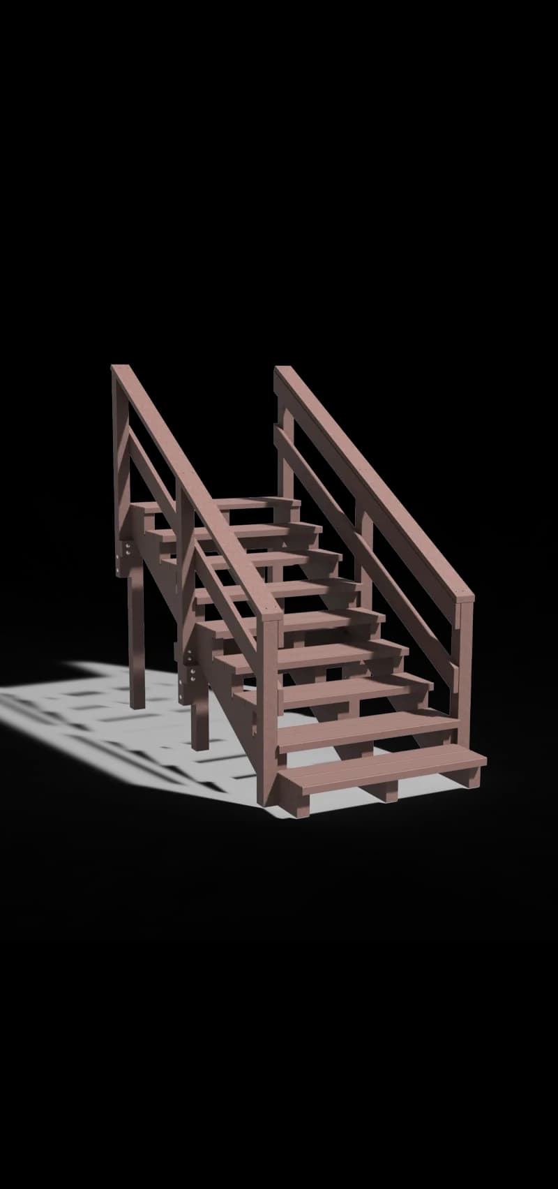 Recycled plastic stairs