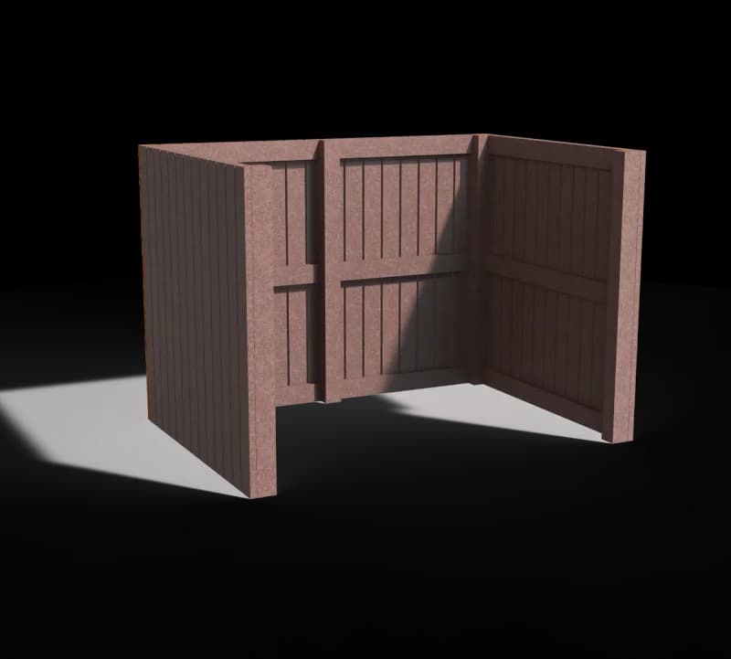 Simple vertical container enclosure