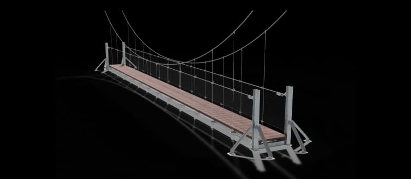 Suspended bridge