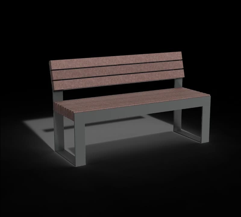 Bench with backrest Frame
