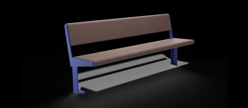Bench with backrest Reuse