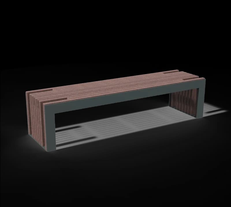 Bench with bike park Frame