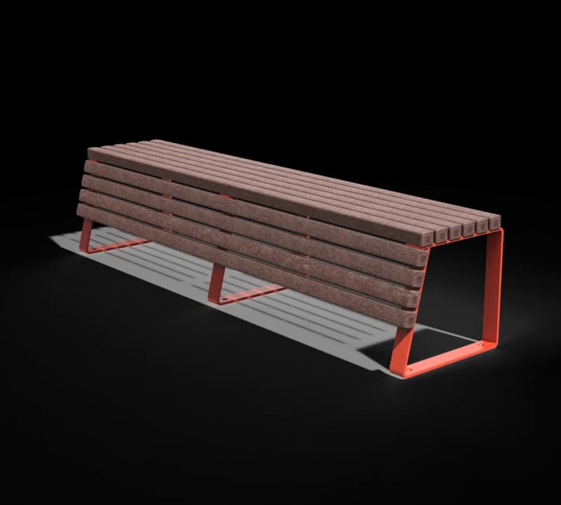 Bench without backrest Plaza
