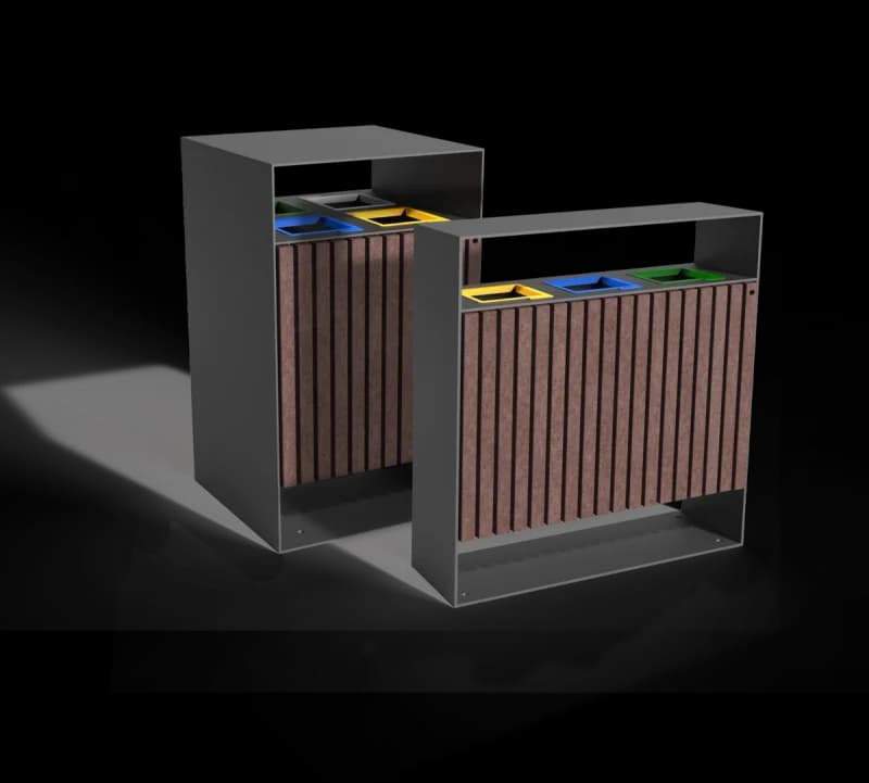 Recycling bin frame